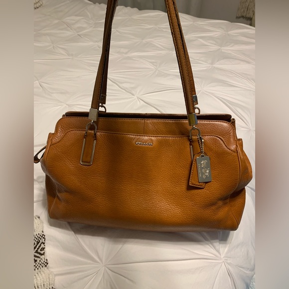 Coach Handbags - Coach Brown Leather Shoulder Bag Madison Kimberly Satchel